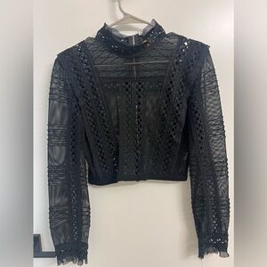 Black Long-Sleeved Blouse